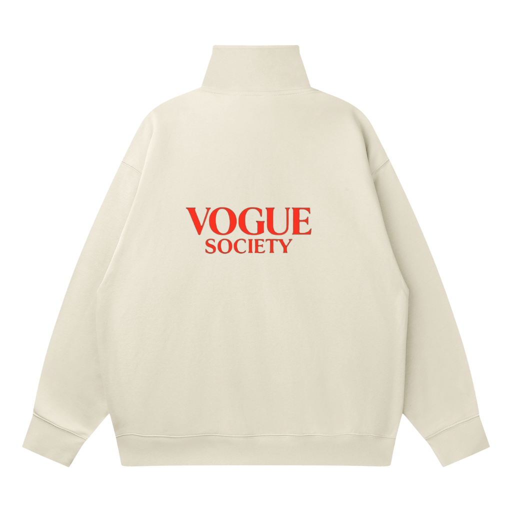 Quarter-Zip Drop Shoulder Sweatshirt