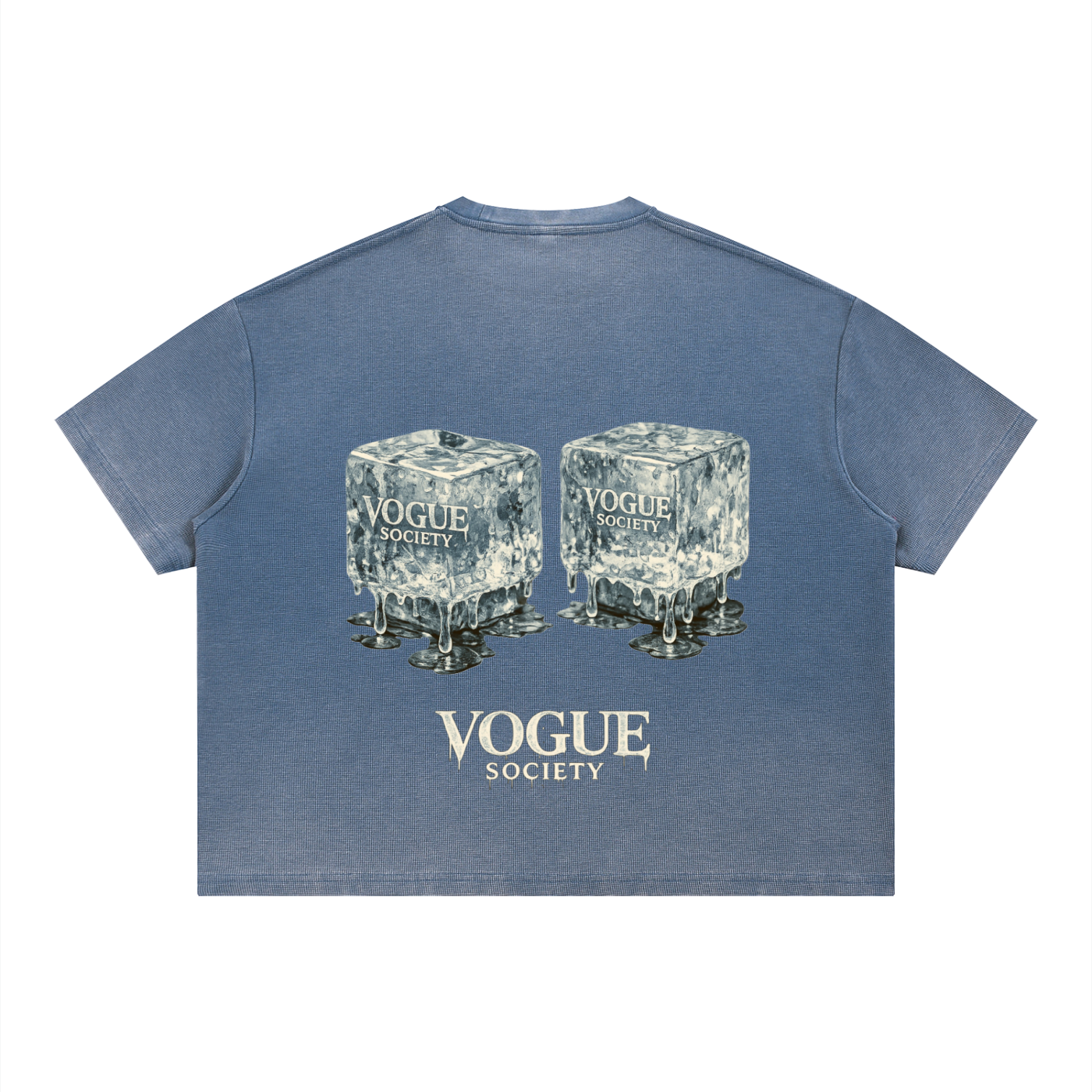 Unisex Vintage Wash Sunfade Boxy Waffle T-Shirt