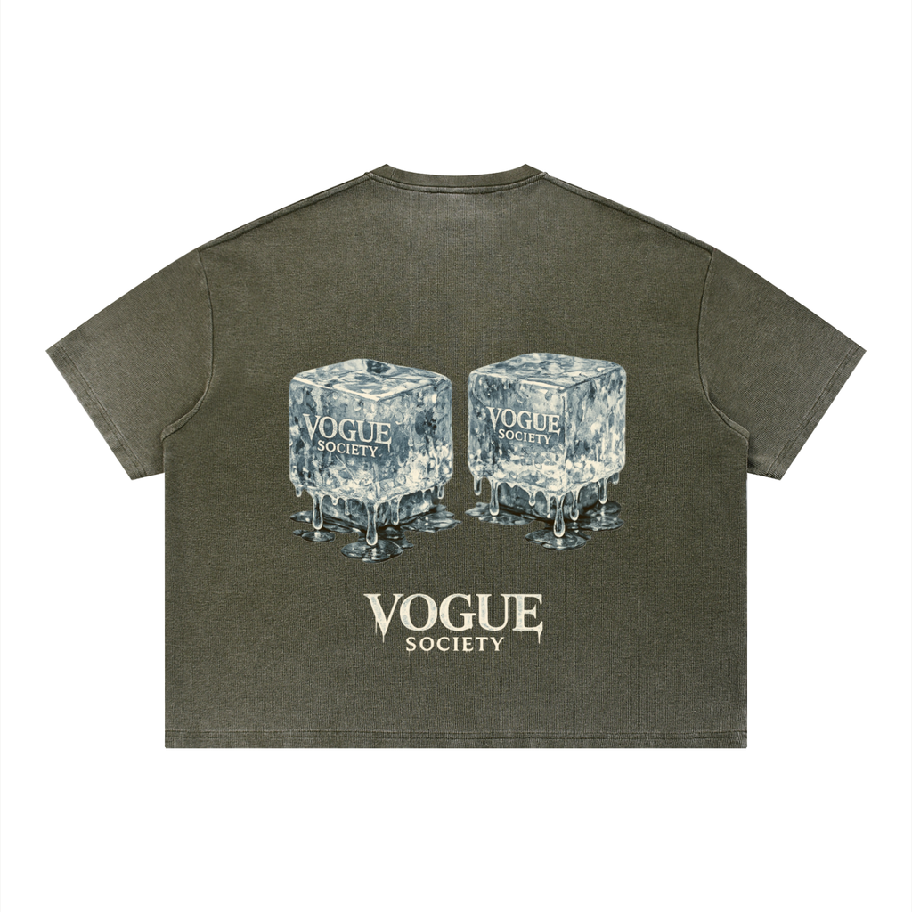 Unisex Vintage Wash Sunfade Boxy Waffle T-Shirt