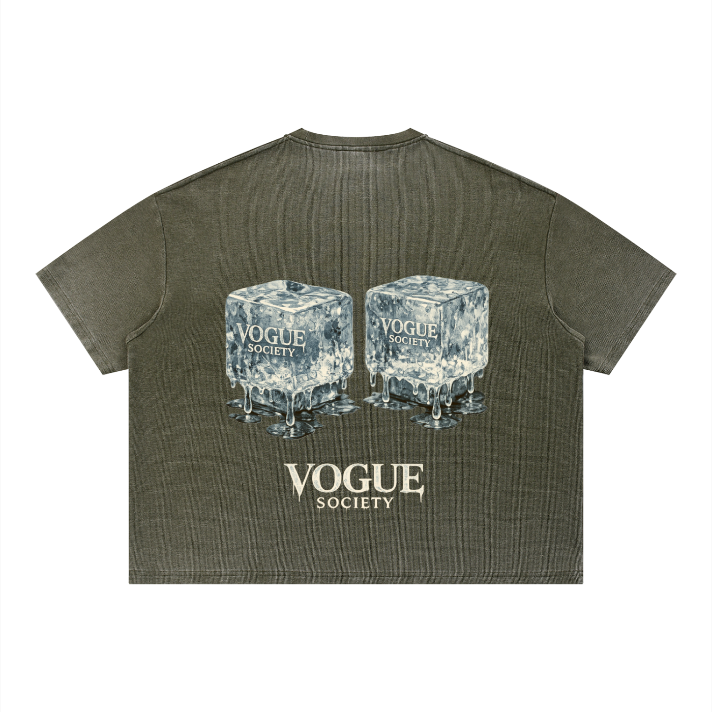Unisex Vintage Wash Sunfade Boxy Waffle T-Shirt
