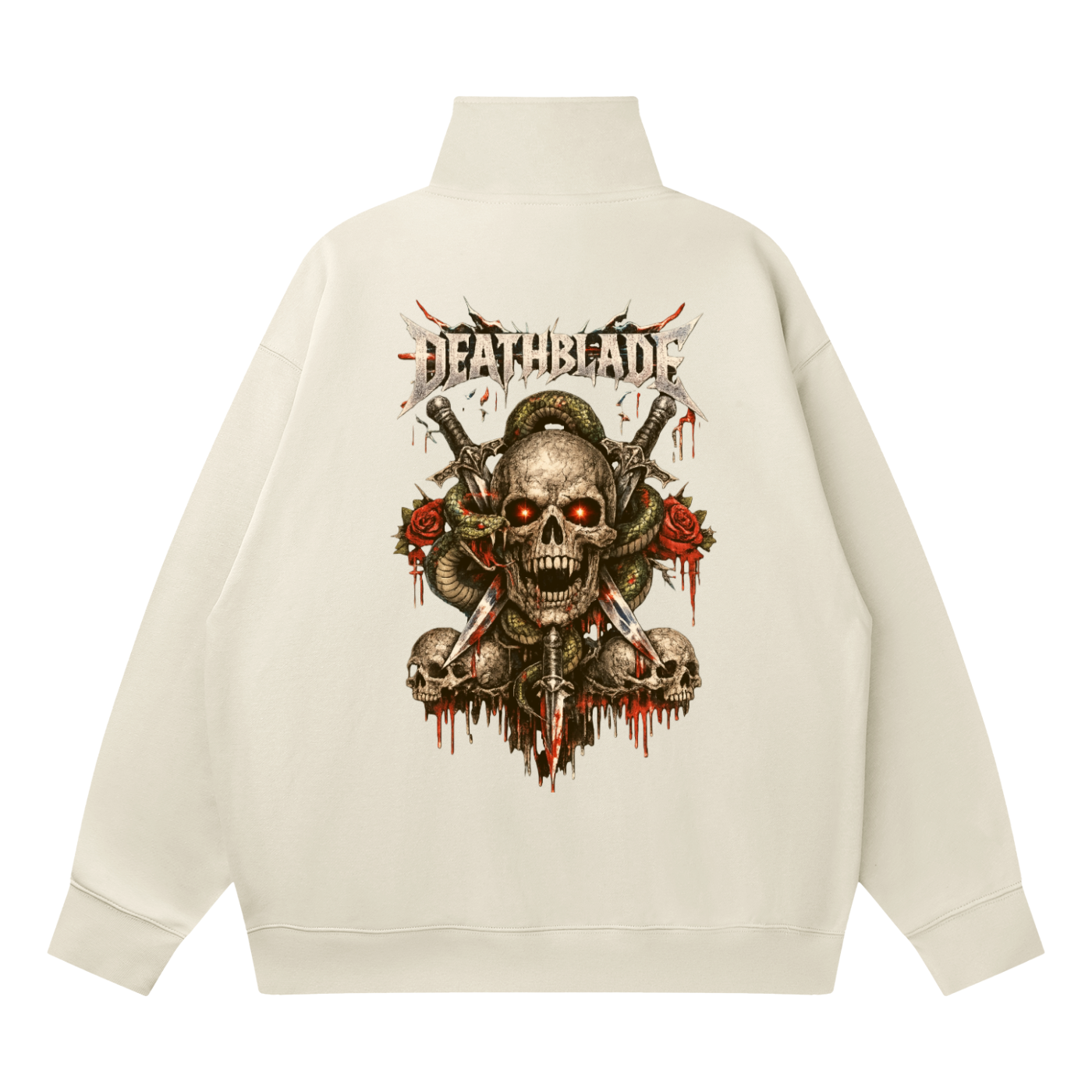 Quarter-Zip Drop Shoulder Sweatshirt