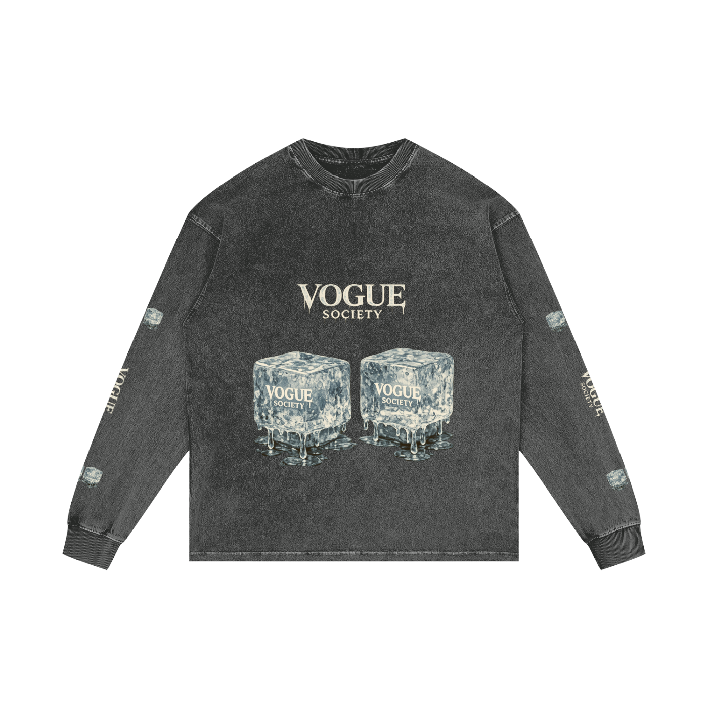 Acid Wash Oversize Long Sleeve T-Shirt