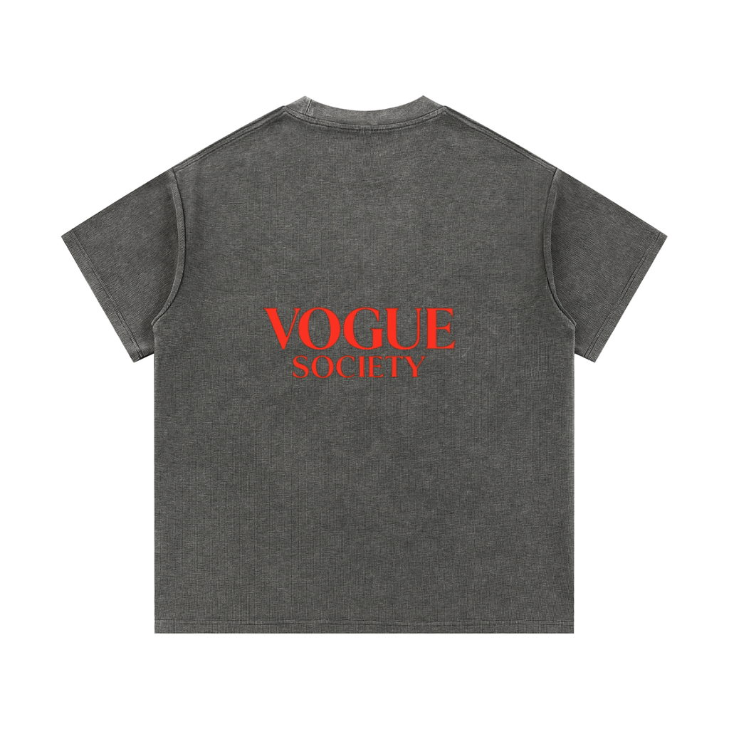 Mineral Wash Waffle Knit T-Shirt