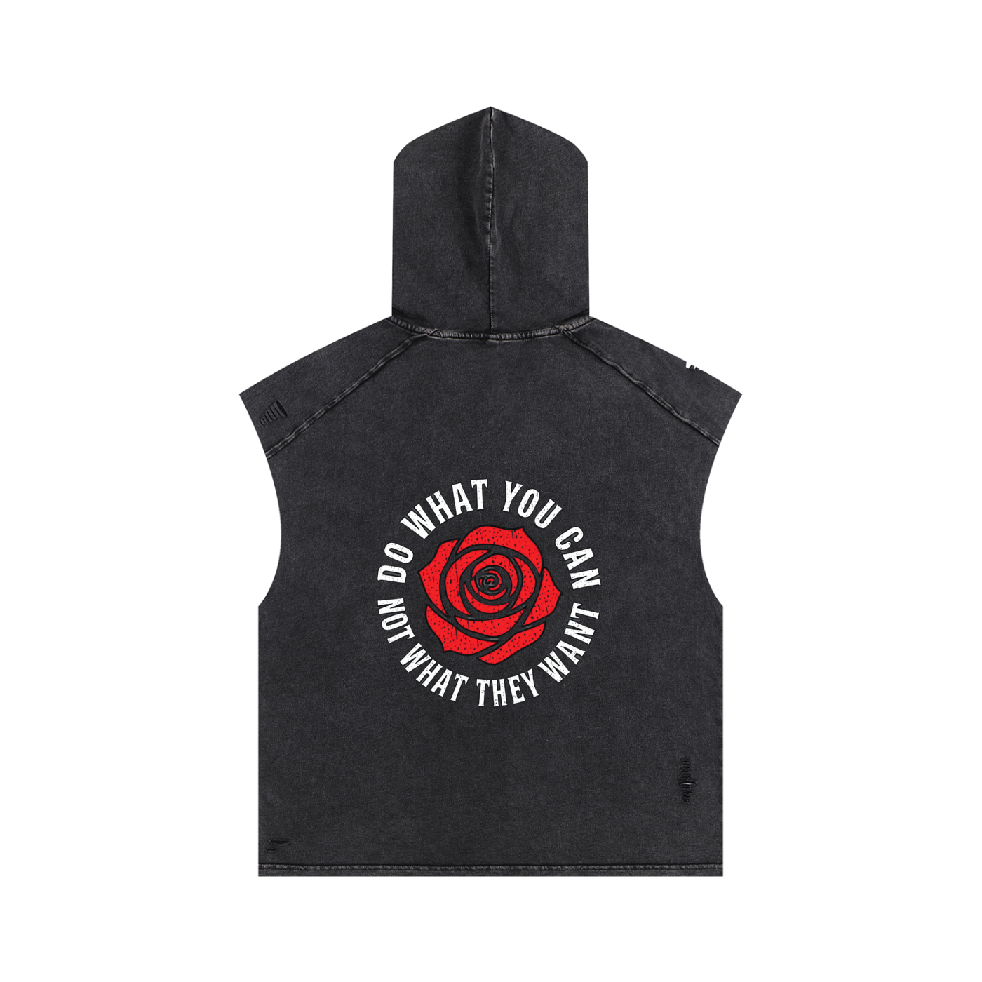 Snow Washed Boxy Hooded Tank Top