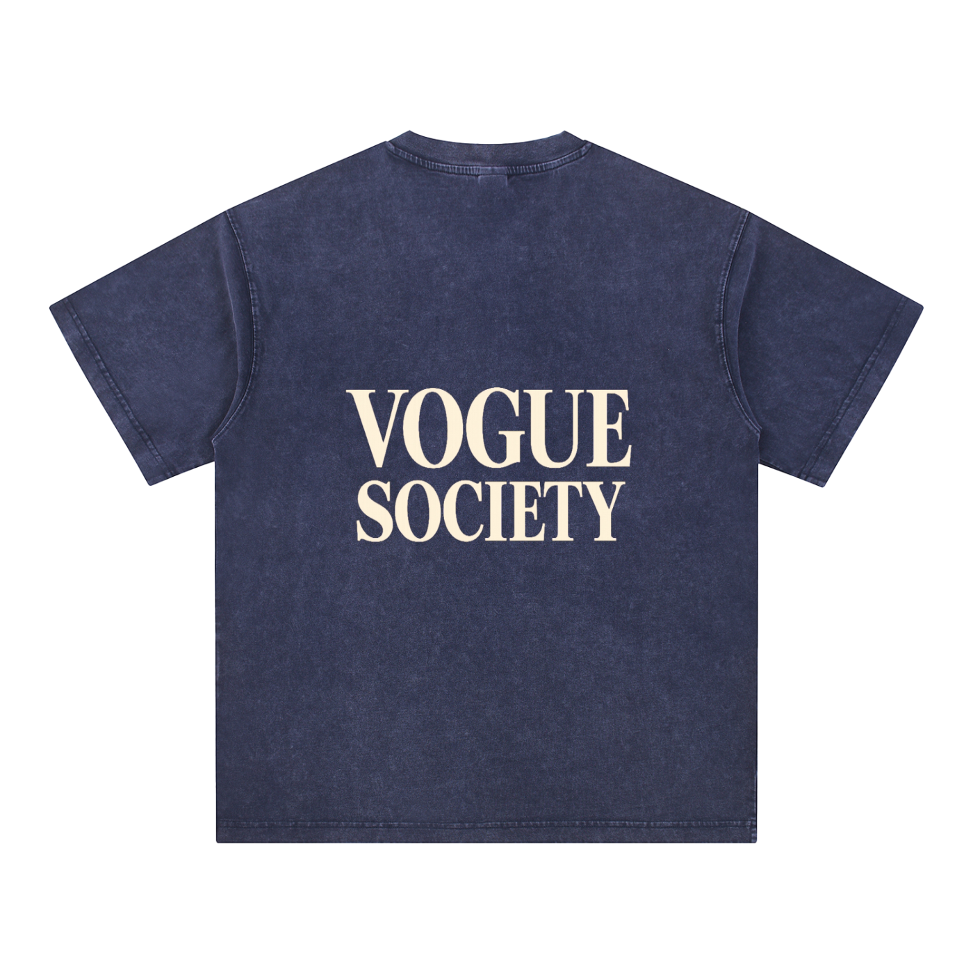 Snow Washed V-Neck Cotton T-Shirt