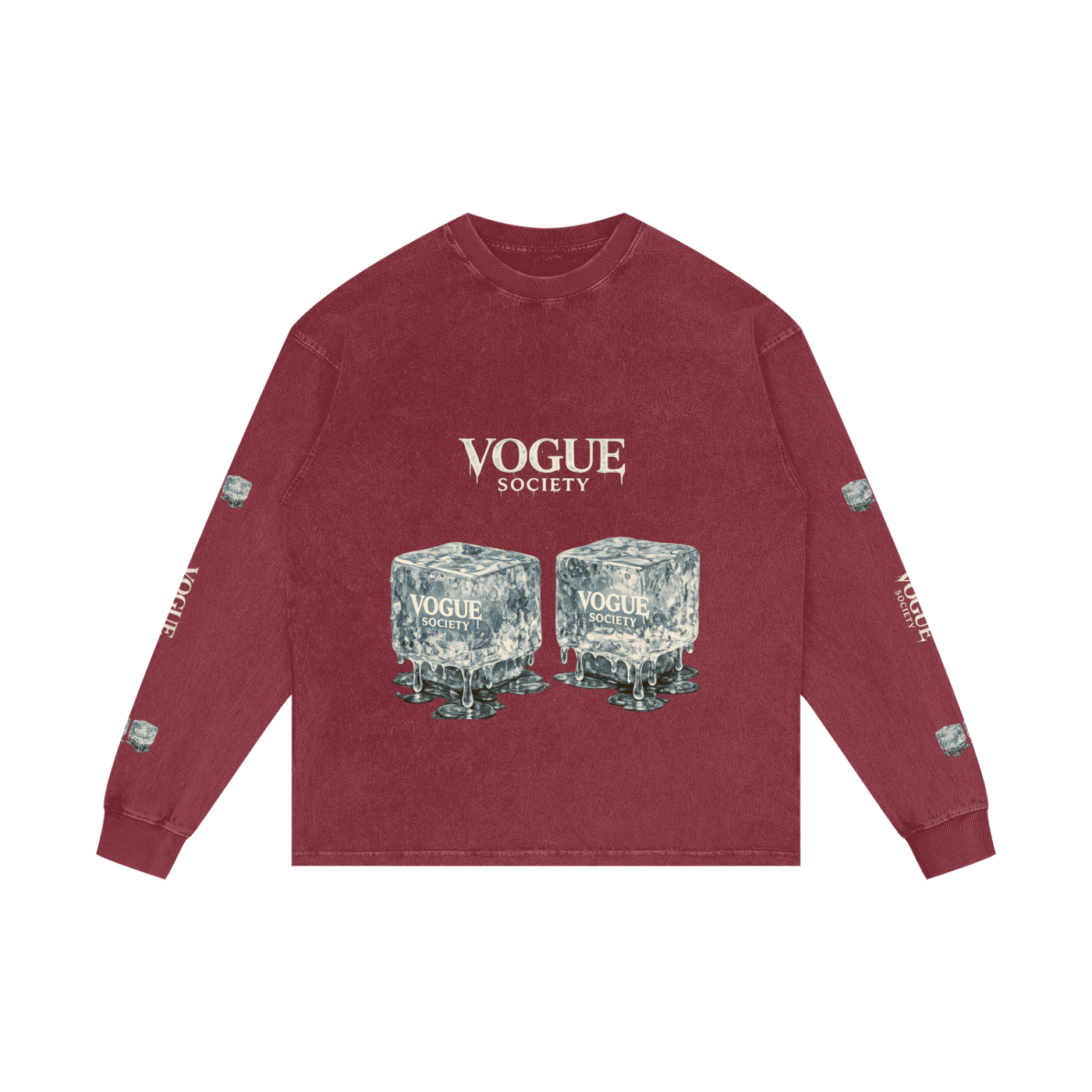 Acid Wash Oversize Long Sleeve T-Shirt