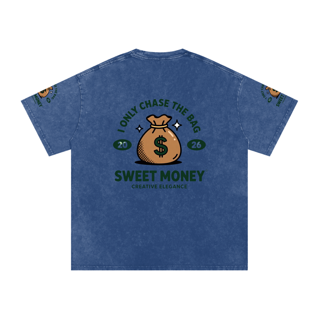 Snow Washed Oversized Cotton T-Shirt