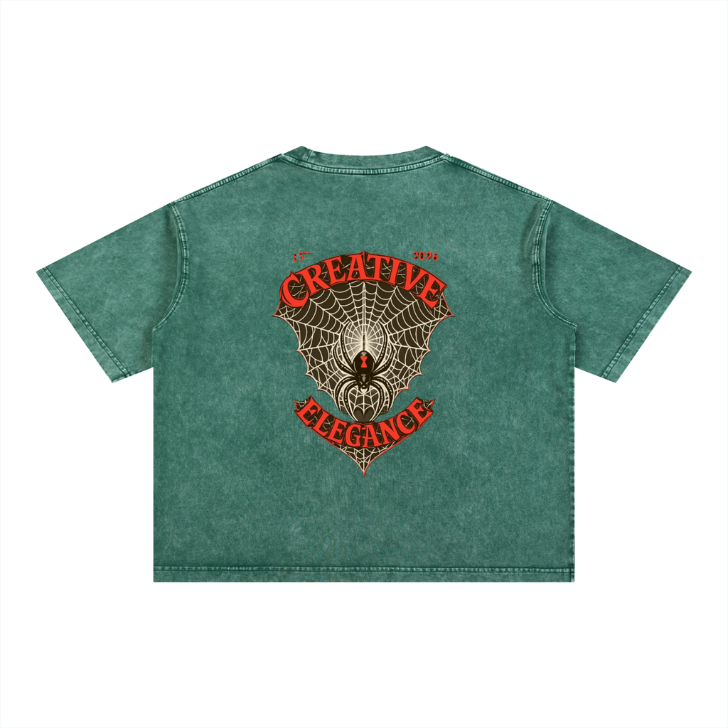 Mineral Wash Boxy Cotton T-Shirt