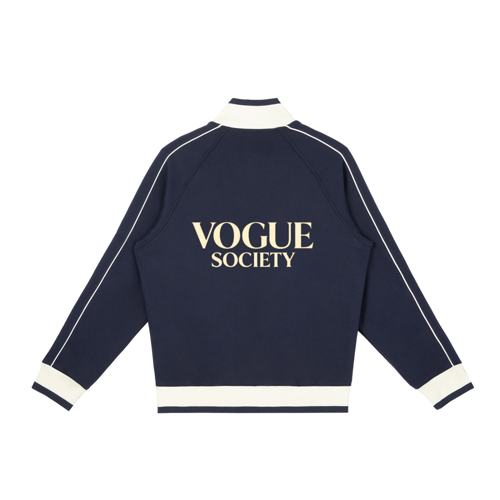 Color Block Raglan Sleeve Zip Track Jacket