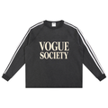 Snow Washed Contrast Tape Sweatshirt