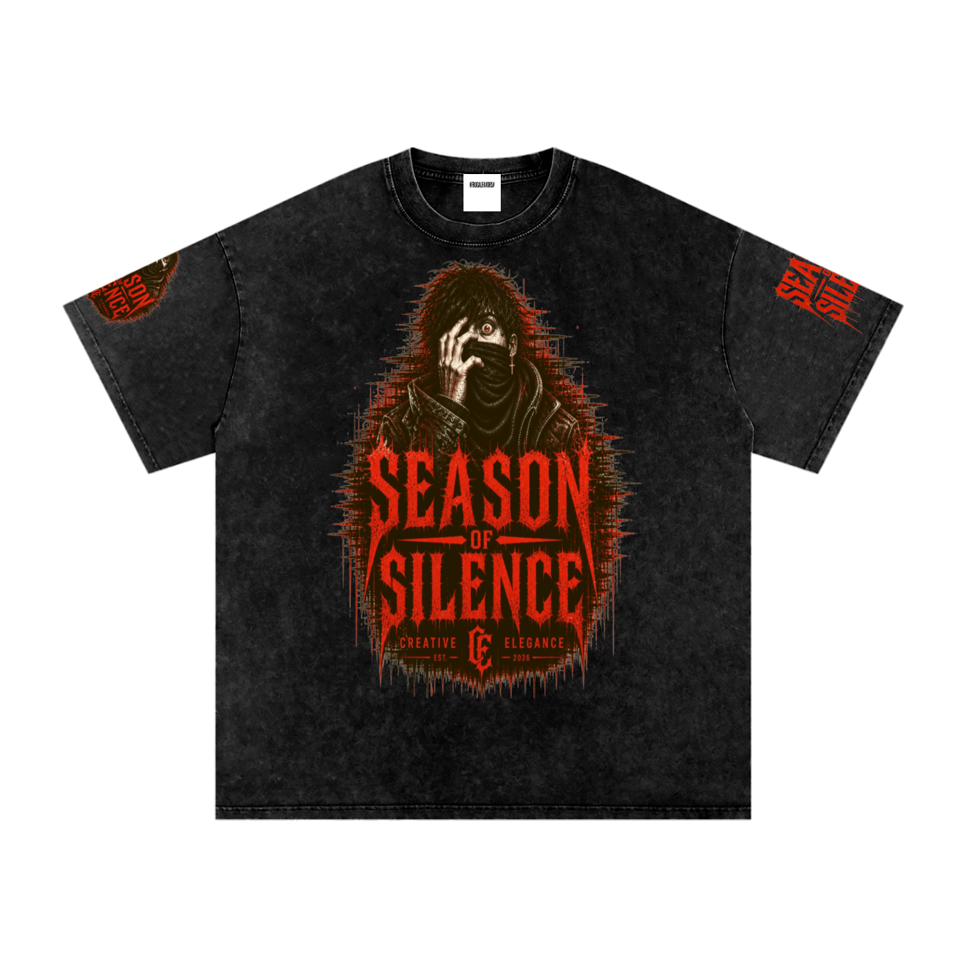 Snow Washed Oversized Cotton T-Shirt