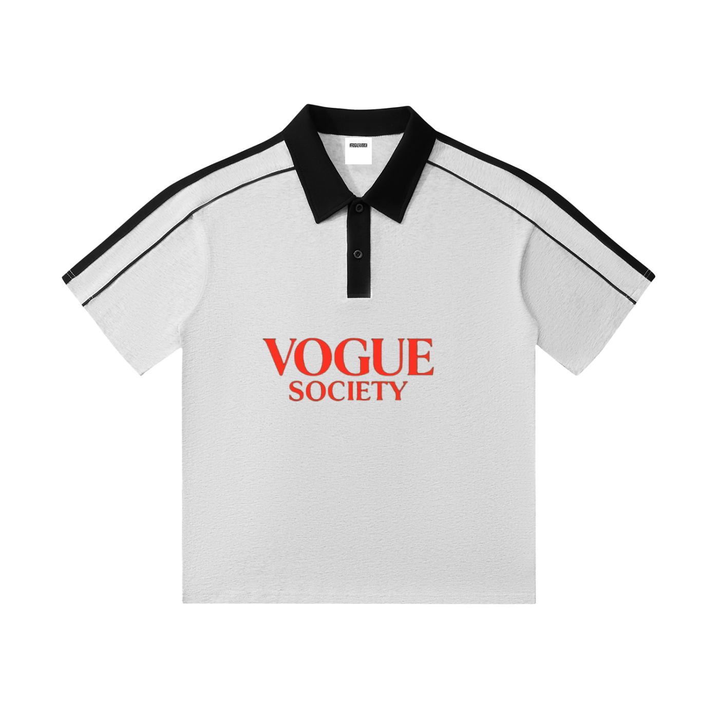 Contrast Collar Short-Sleeve Polo Shirt