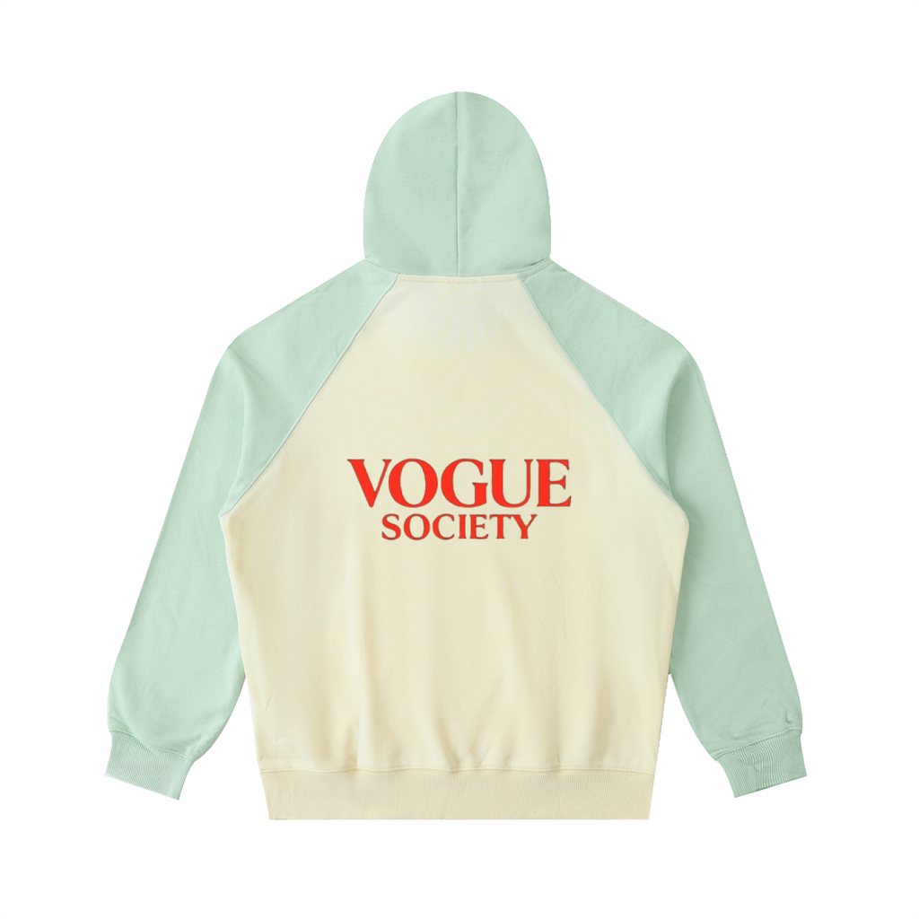 Color-Block Raglan Sleeve Hoodie