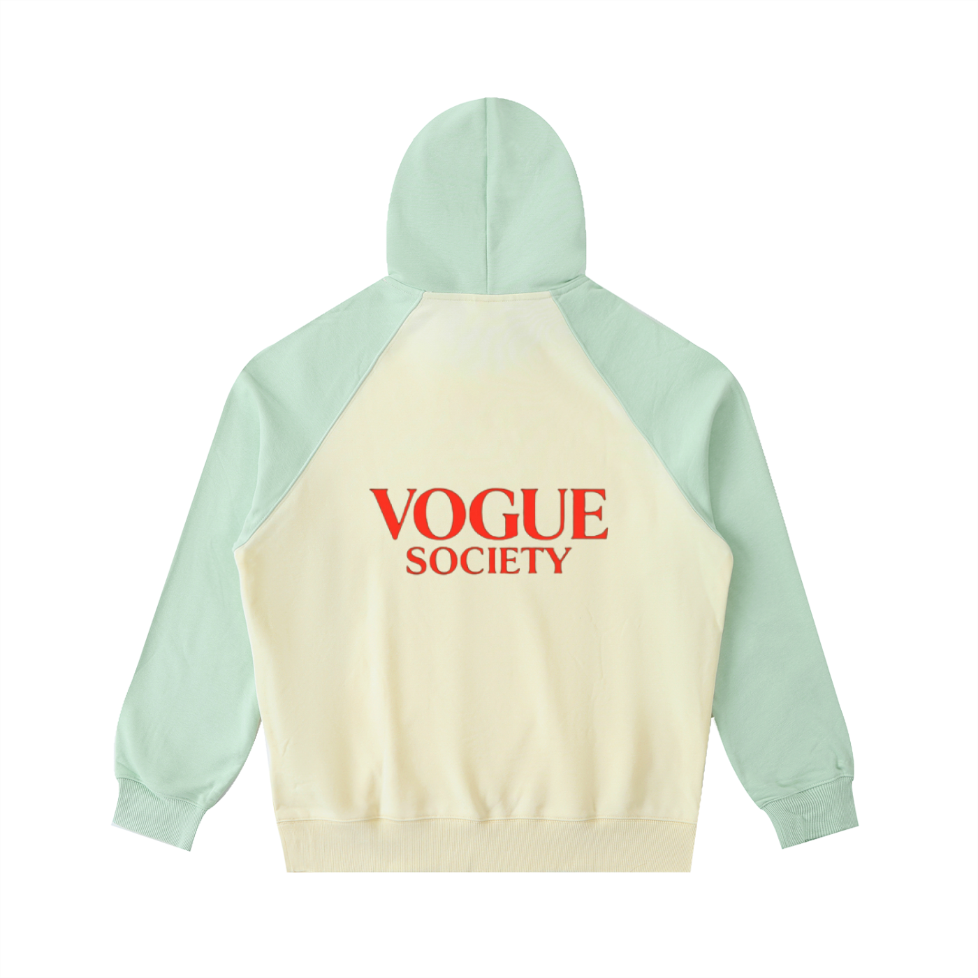 Color-Block Raglan Sleeve Hoodie