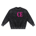 Snow Washed Hand-Frayed Sweatshirt