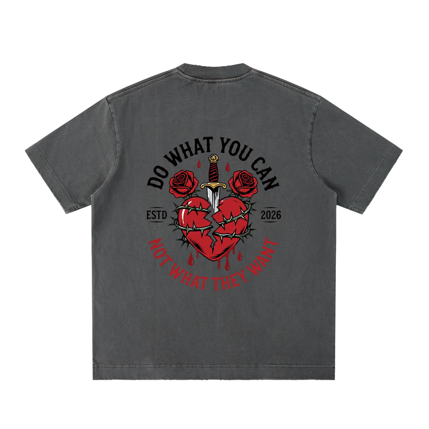 Heavyweight Vintage Washed Frayed T-Shirt