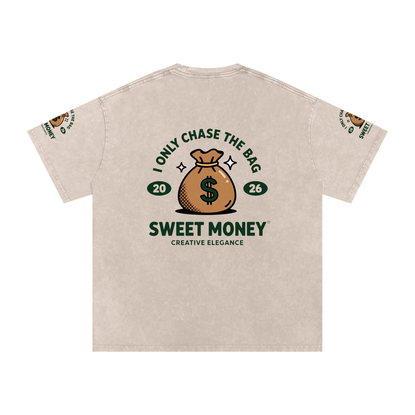 Snow Washed Oversized Cotton T-Shirt
