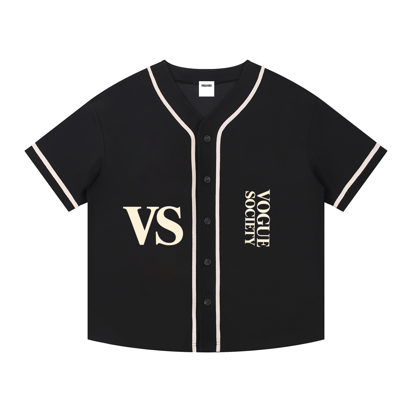 Contrast Piped Button-Up Jersey