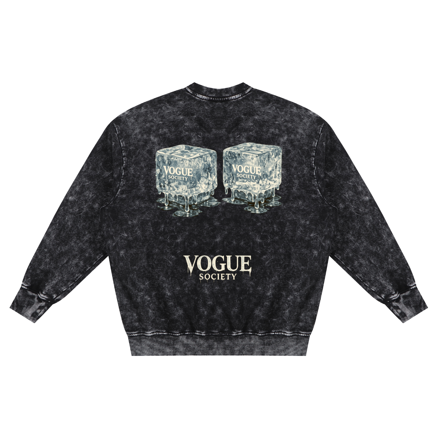 Snow Washed Hand-Frayed Sweatshirt