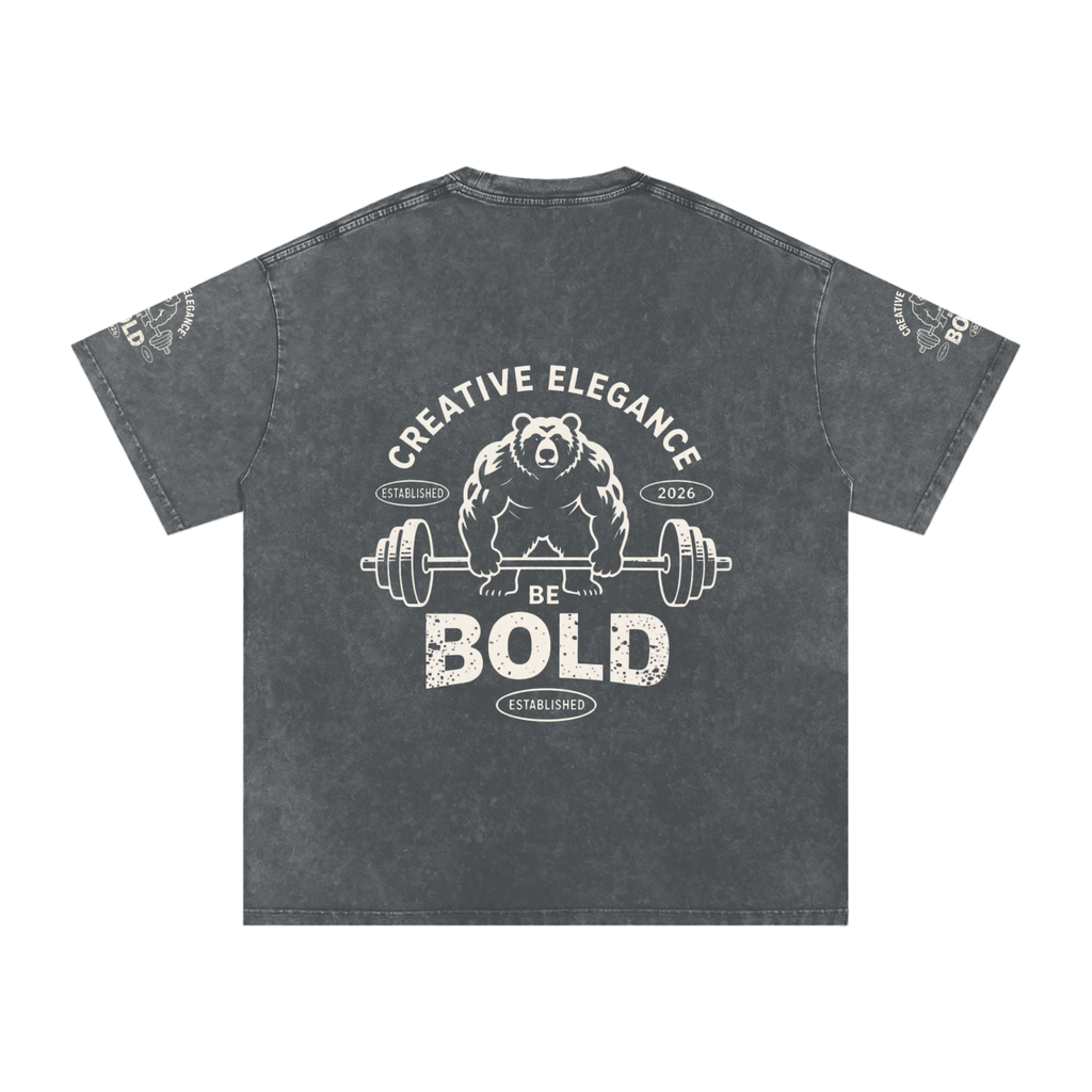 Snow Washed Oversized Cotton T-Shirt