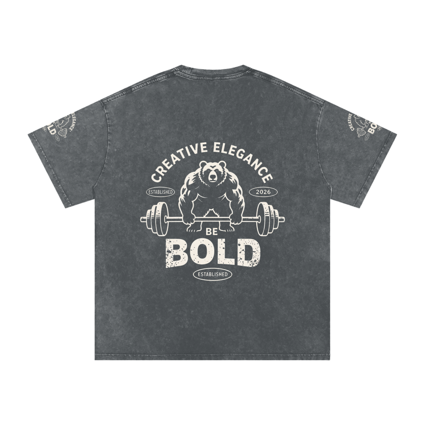 Snow Washed Oversized Cotton T-Shirt