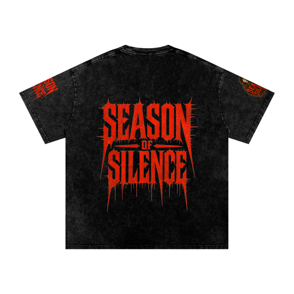 Snow Washed Oversized Cotton T-Shirt