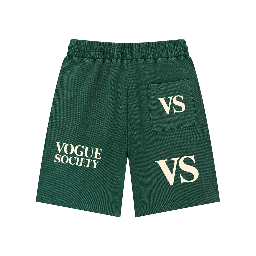 Mineral Wash Waffle Knit Shorts