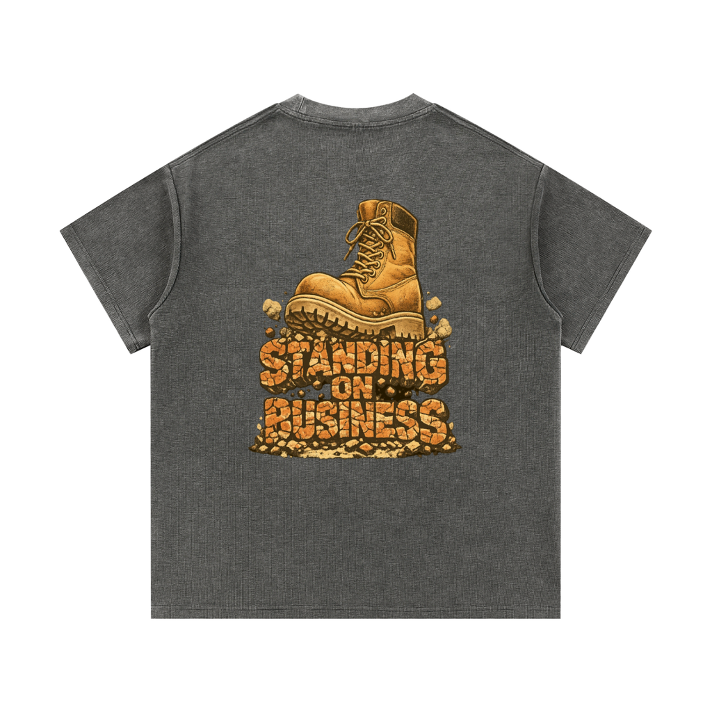 Mineral Wash Waffle Knit T-Shirt
