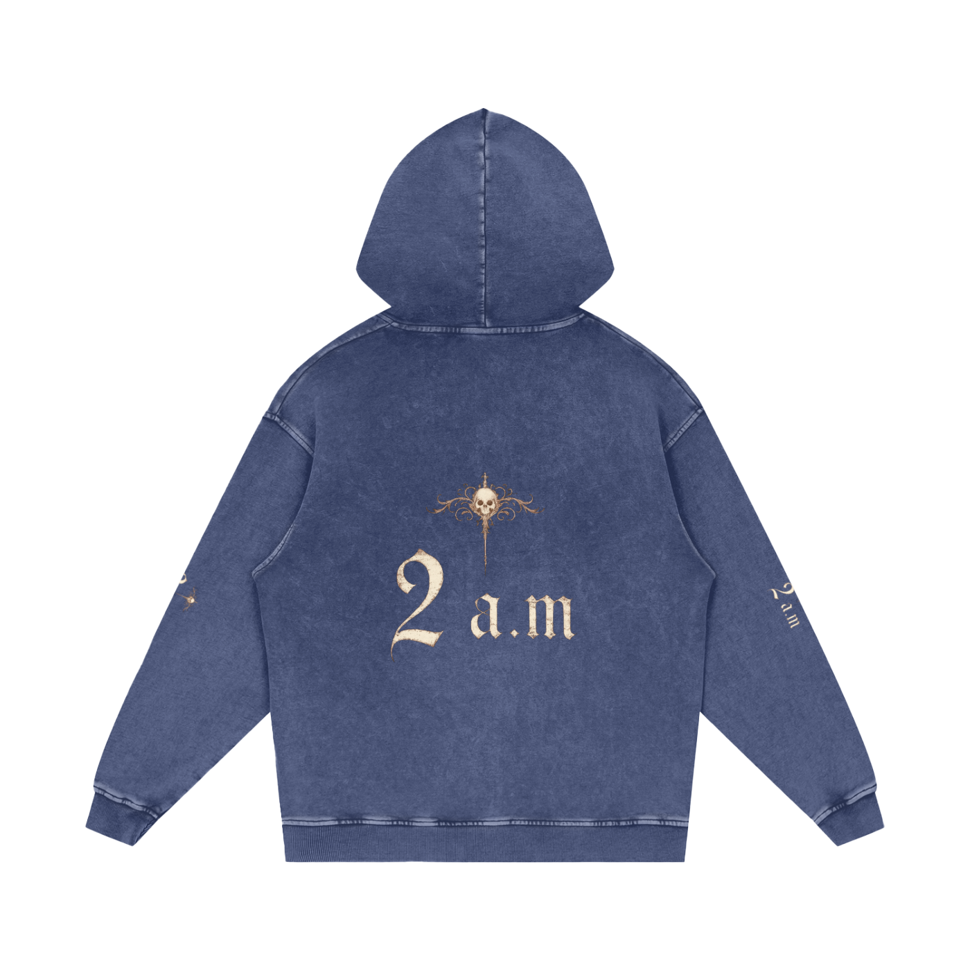 Snow Washed Loose Cotton Hoodie