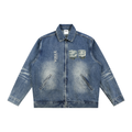 Vintage Wash Zip Up Denim Jacket