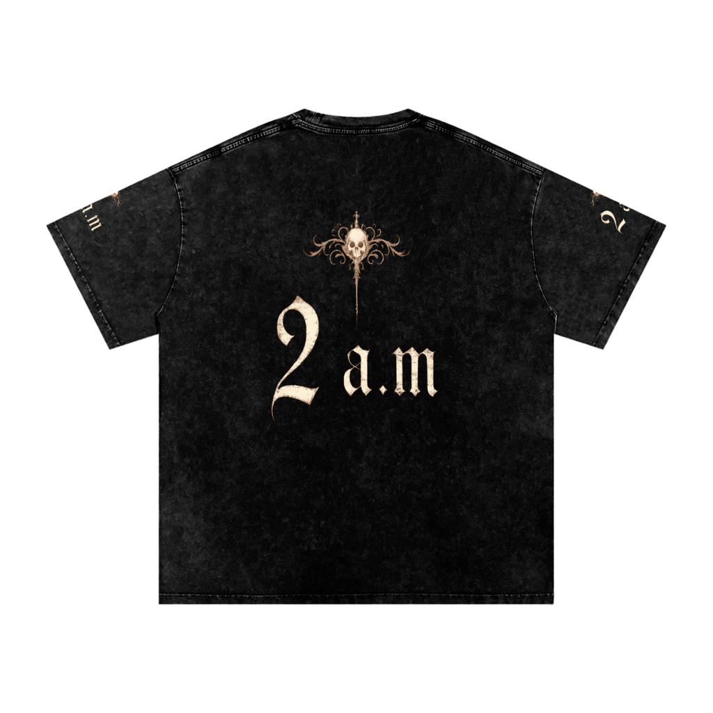 Snow Washed Oversized Cotton T-Shirt