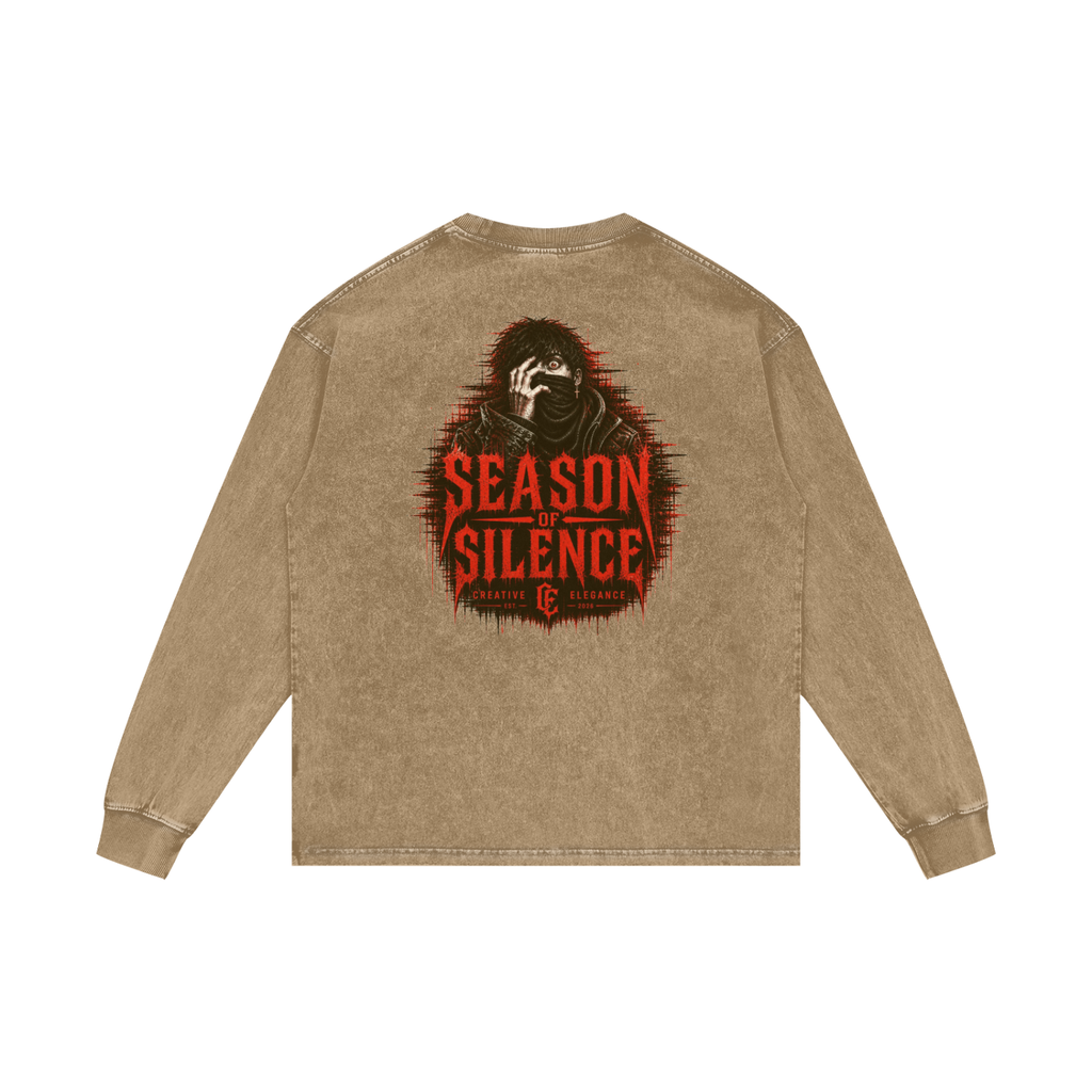 Acid Wash Oversize Long Sleeve T-Shirt