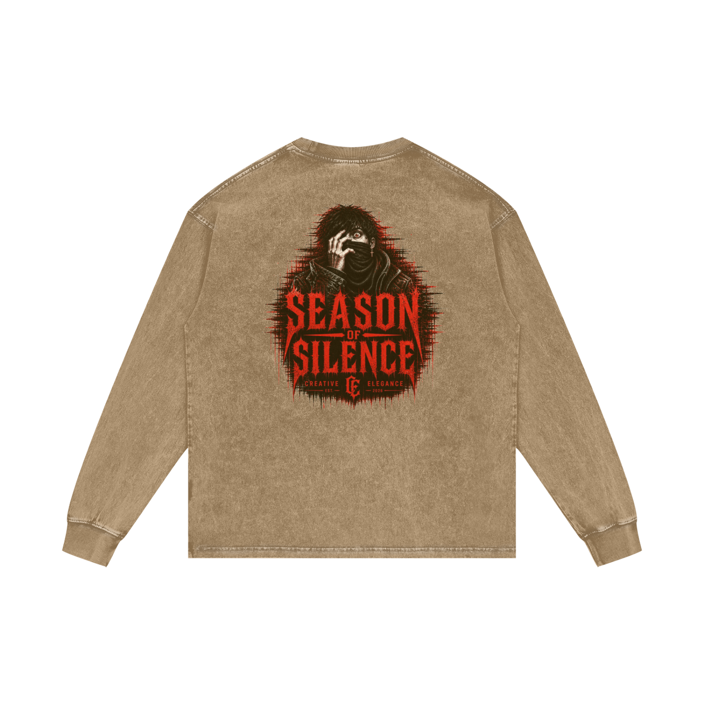 Acid Wash Oversize Long Sleeve T-Shirt