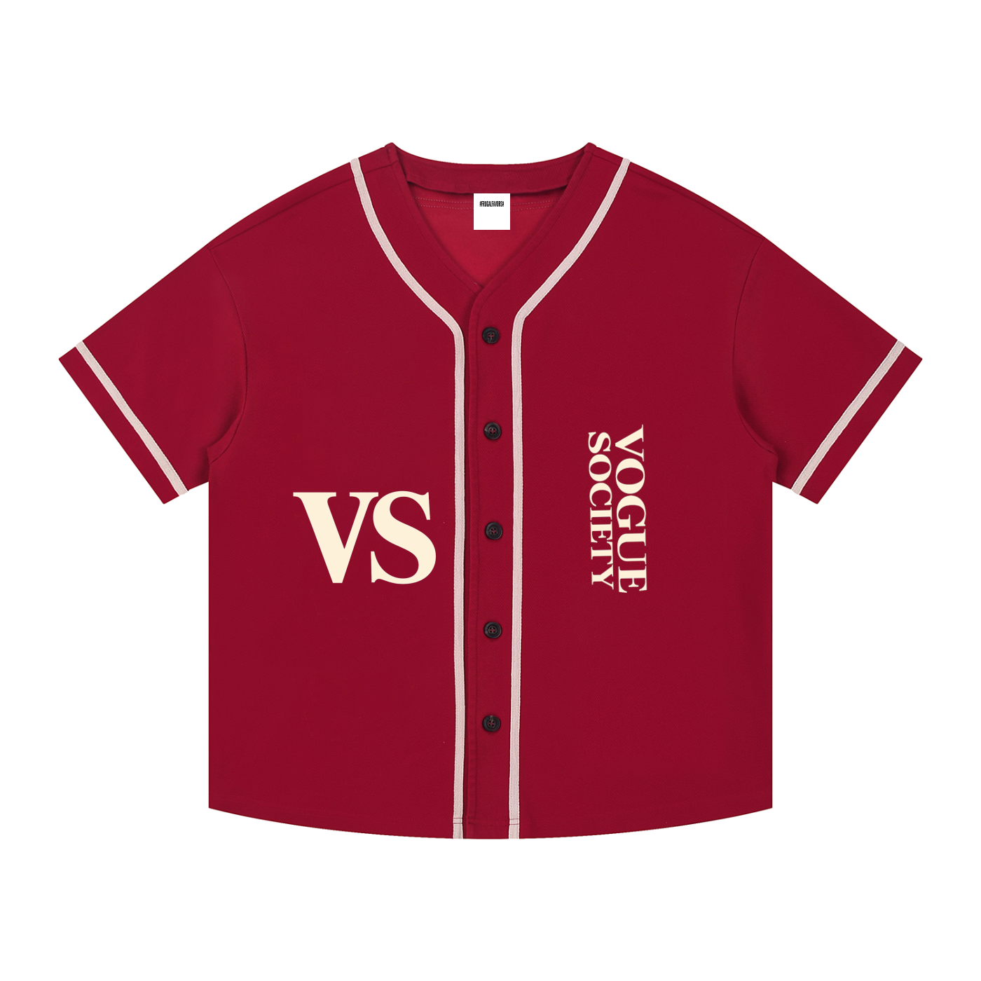 Contrast Piped Button-Up Jersey