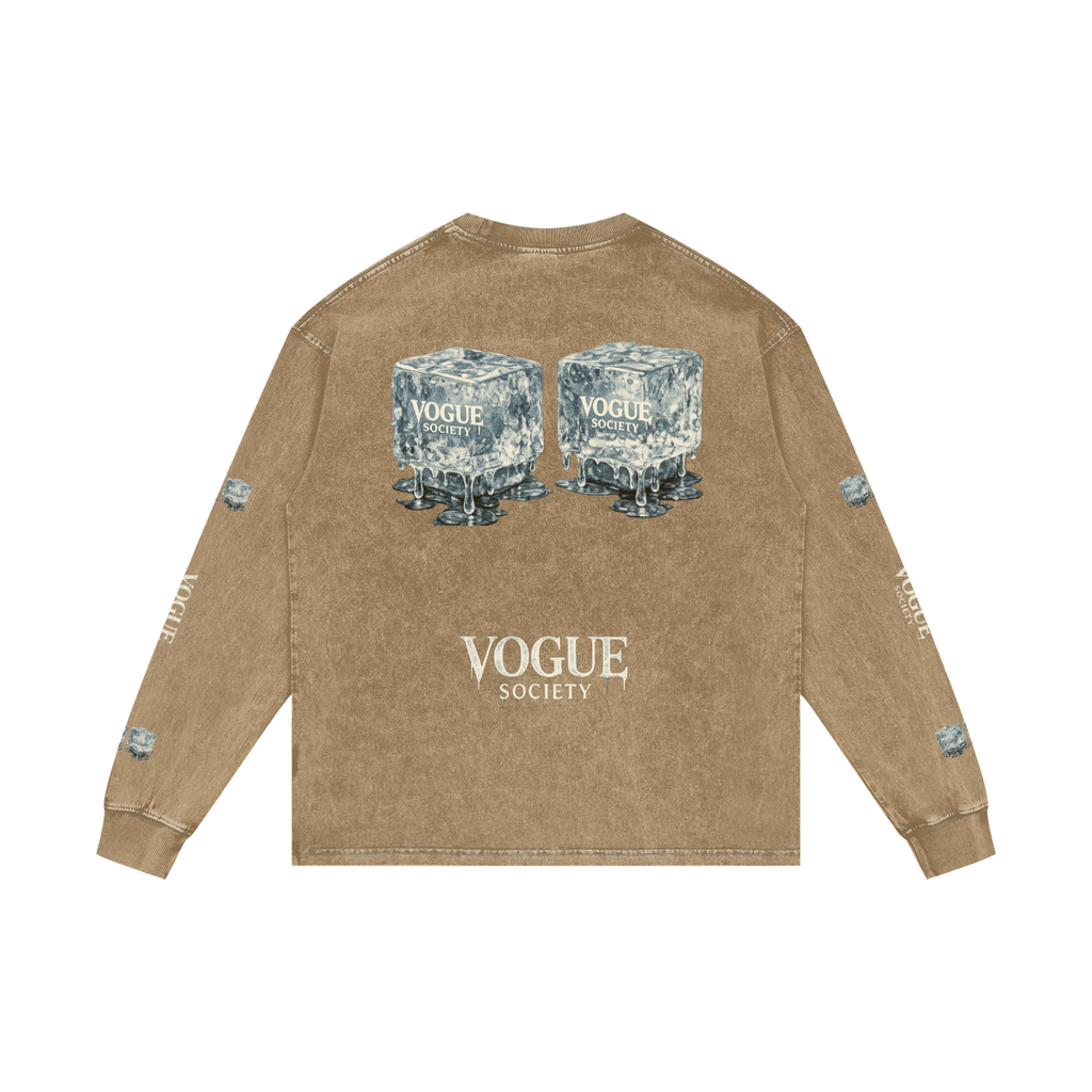 Acid Wash Oversize Long Sleeve T-Shirt