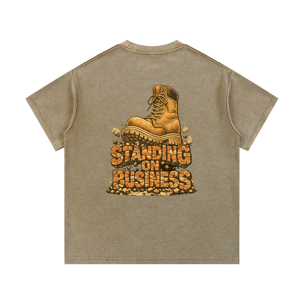 Mineral Wash Waffle Knit T-Shirt