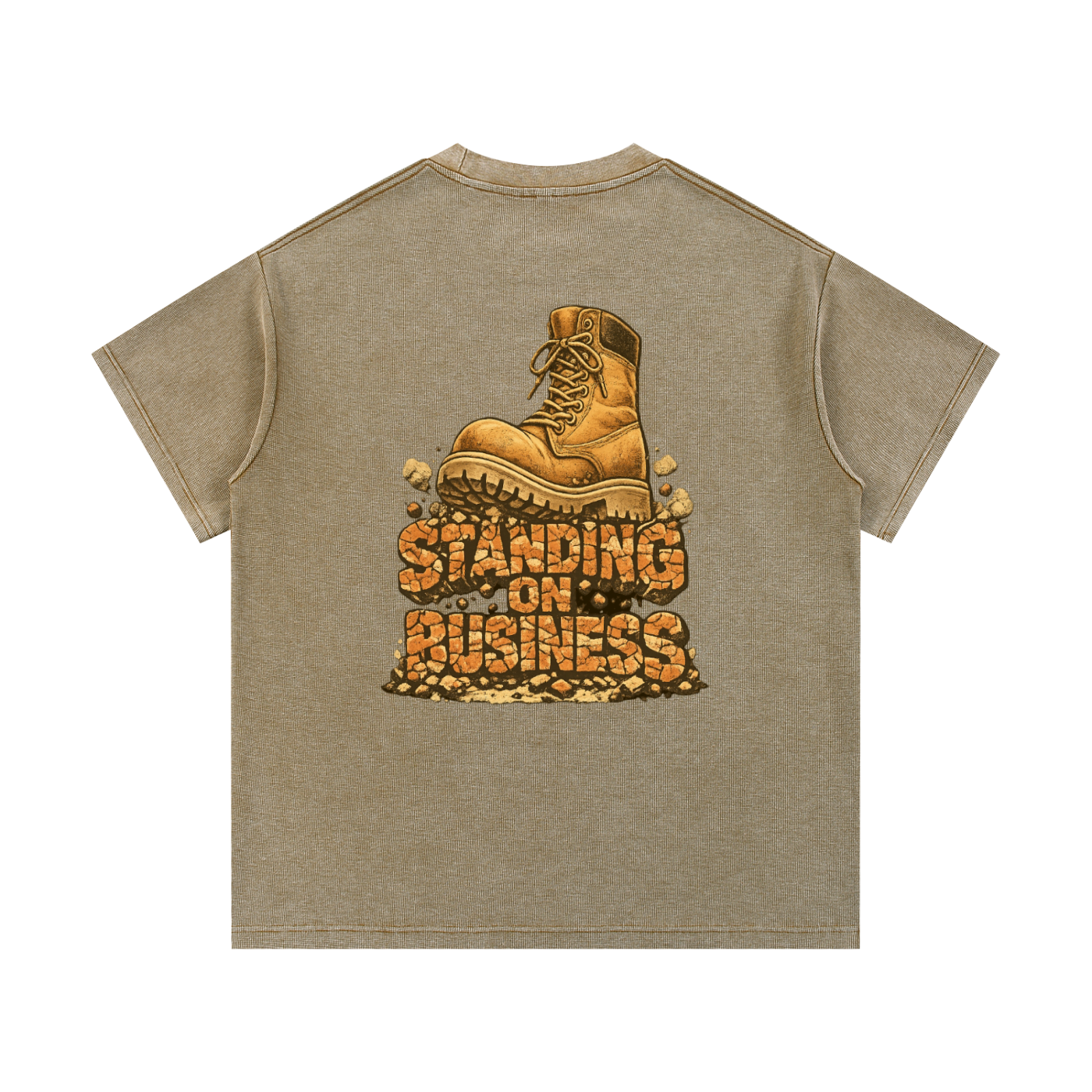 Mineral Wash Waffle Knit T-Shirt