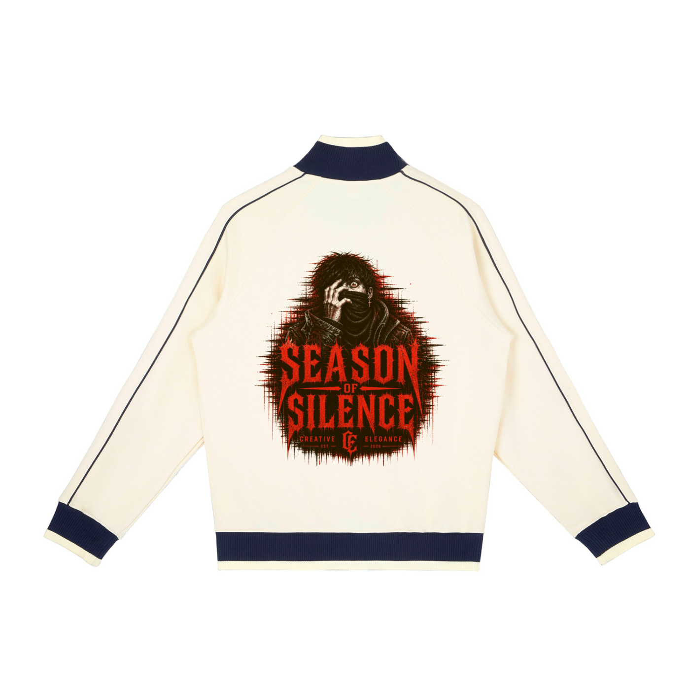 Color Block Raglan Sleeve Zip Track Jacket