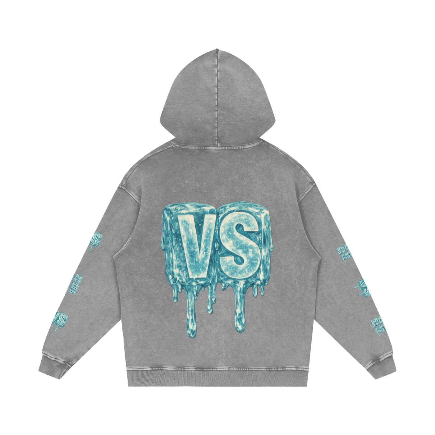 Snow Washed Loose Cotton Hoodie
