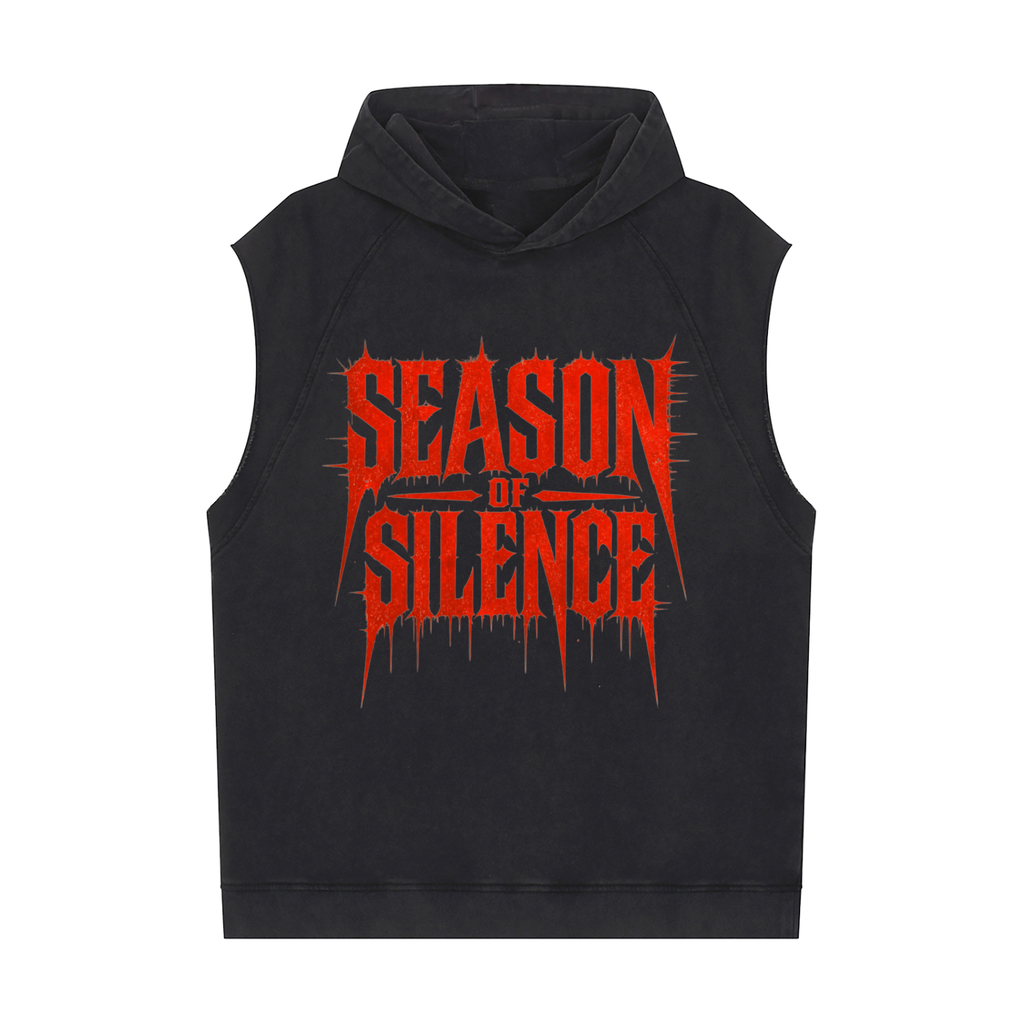 Snow Washed Sleeveless Hoodie