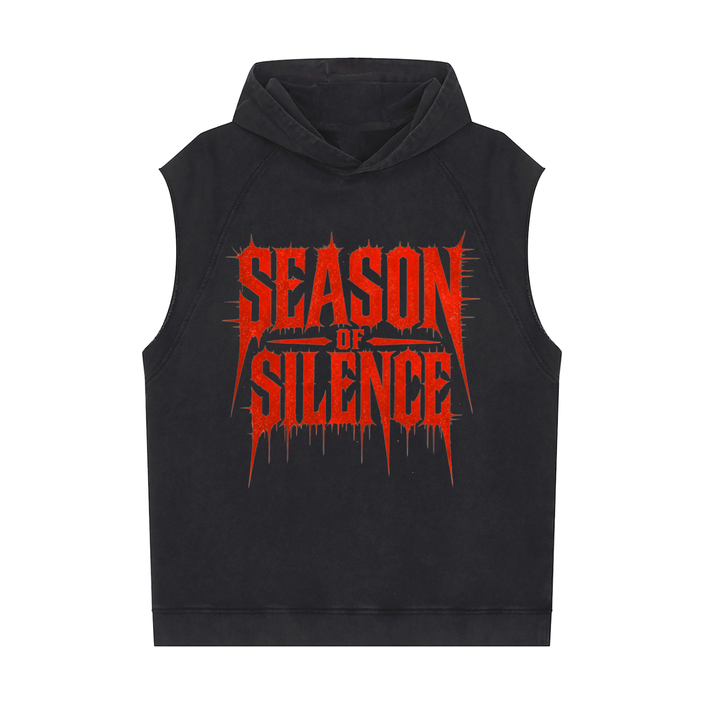 Snow Washed Sleeveless Hoodie