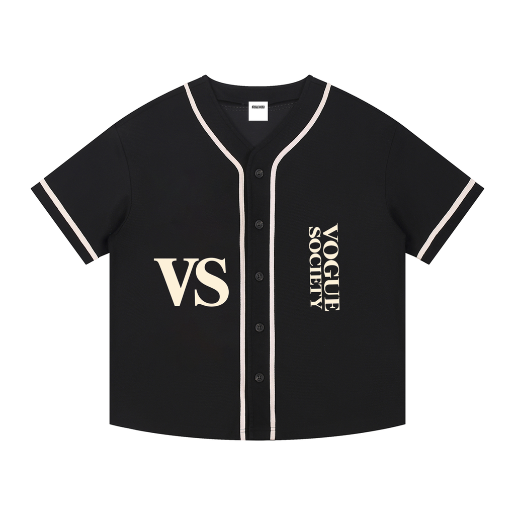 Contrast Piped Button-Up Jersey