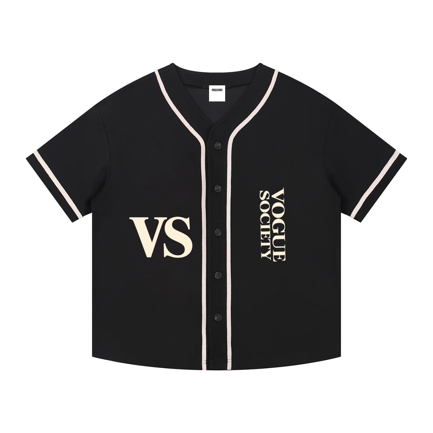 Contrast Piped Button-Up Jersey
