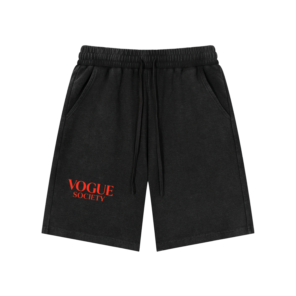 Mineral Wash Waffle Knit Shorts