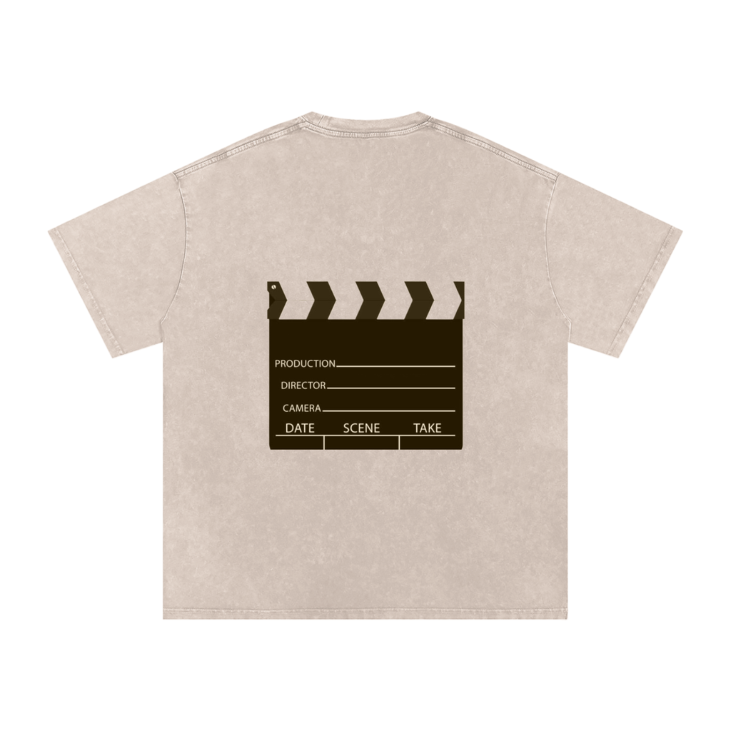 Snow Washed Oversized Cotton T-Shirt