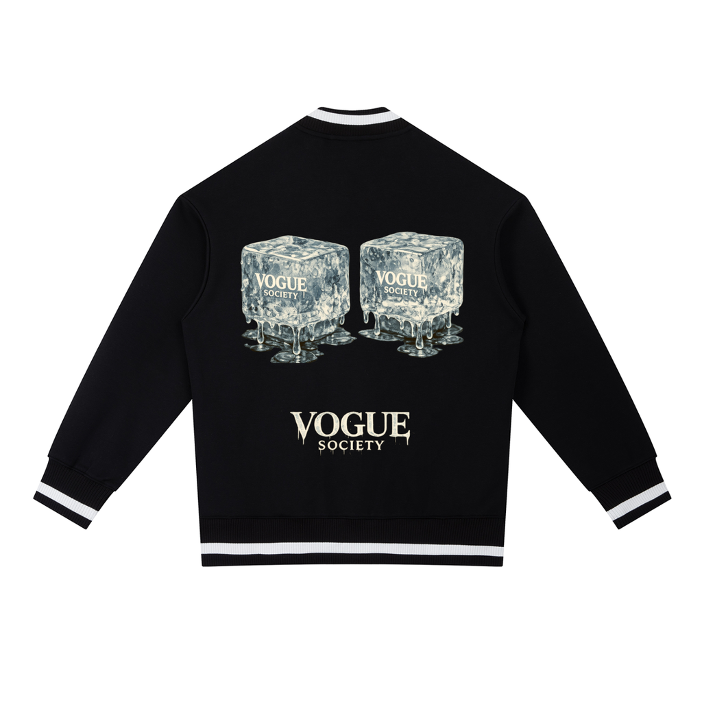 Contrast Piping Zip Bomber Jacket