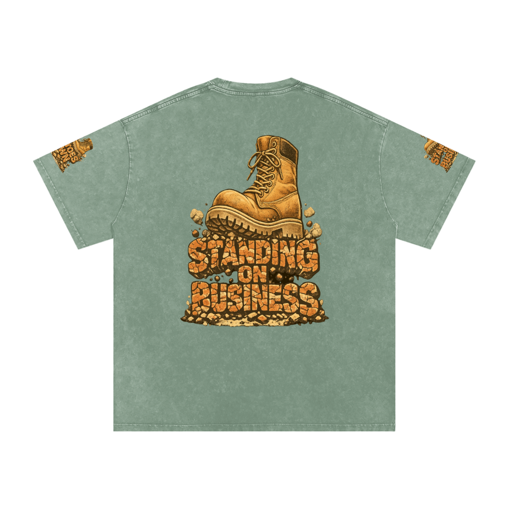 Snow Washed Oversized Cotton T-Shirt