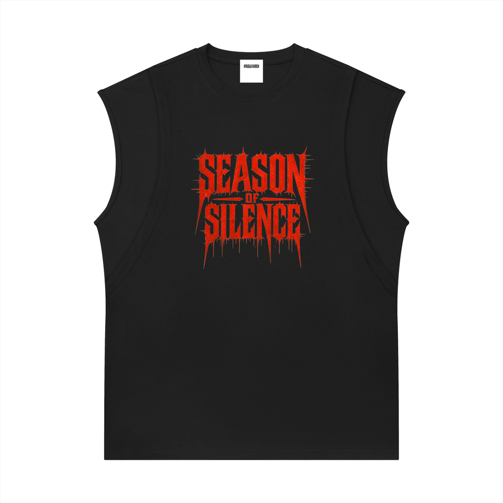 Spliced Panel Sleeveless Muscle T-Shirt