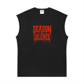 Spliced Panel Sleeveless Muscle T-Shirt
