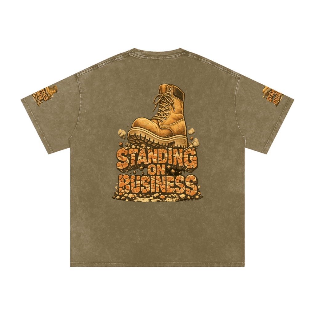 Snow Washed Oversized Cotton T-Shirt